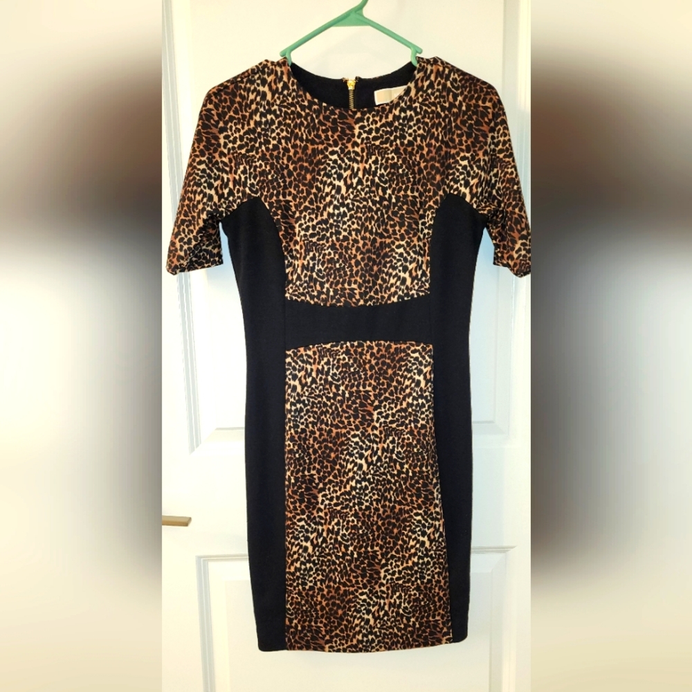 Michael Kors Animal Print 3/4 Sleeve dress.